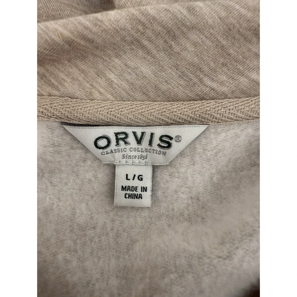 Orvis V-Neck SOFT Modal‎ Sweatshirt Womens Size Large Beige
